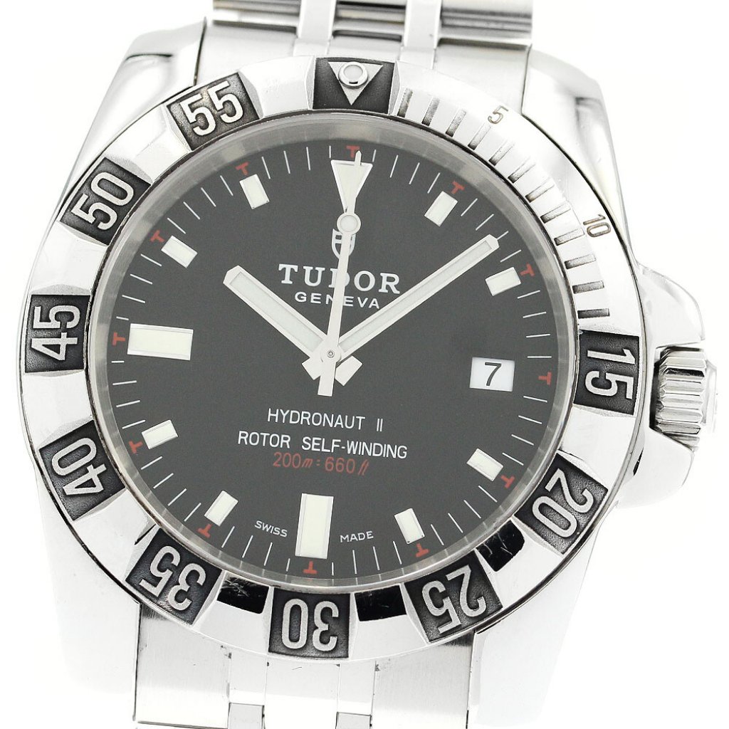 Tudor Hydro Note Ii 20030 Date Black Dial Automatic Mens Watch878020
